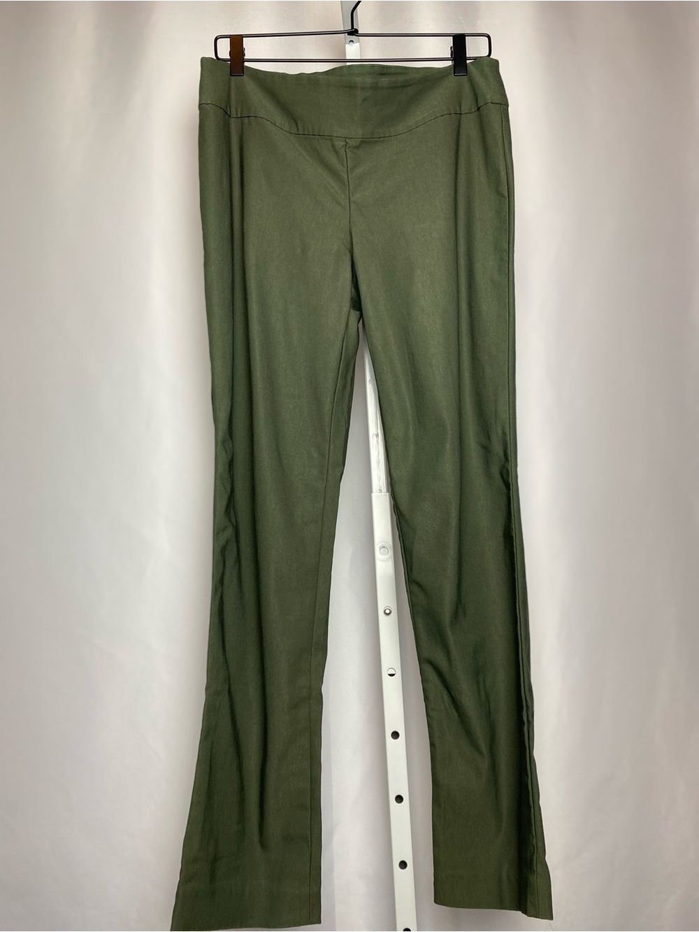 Nic+Zoe Women’s Wonderstretch Olive Green Stretch Pull On Dress Pants 10